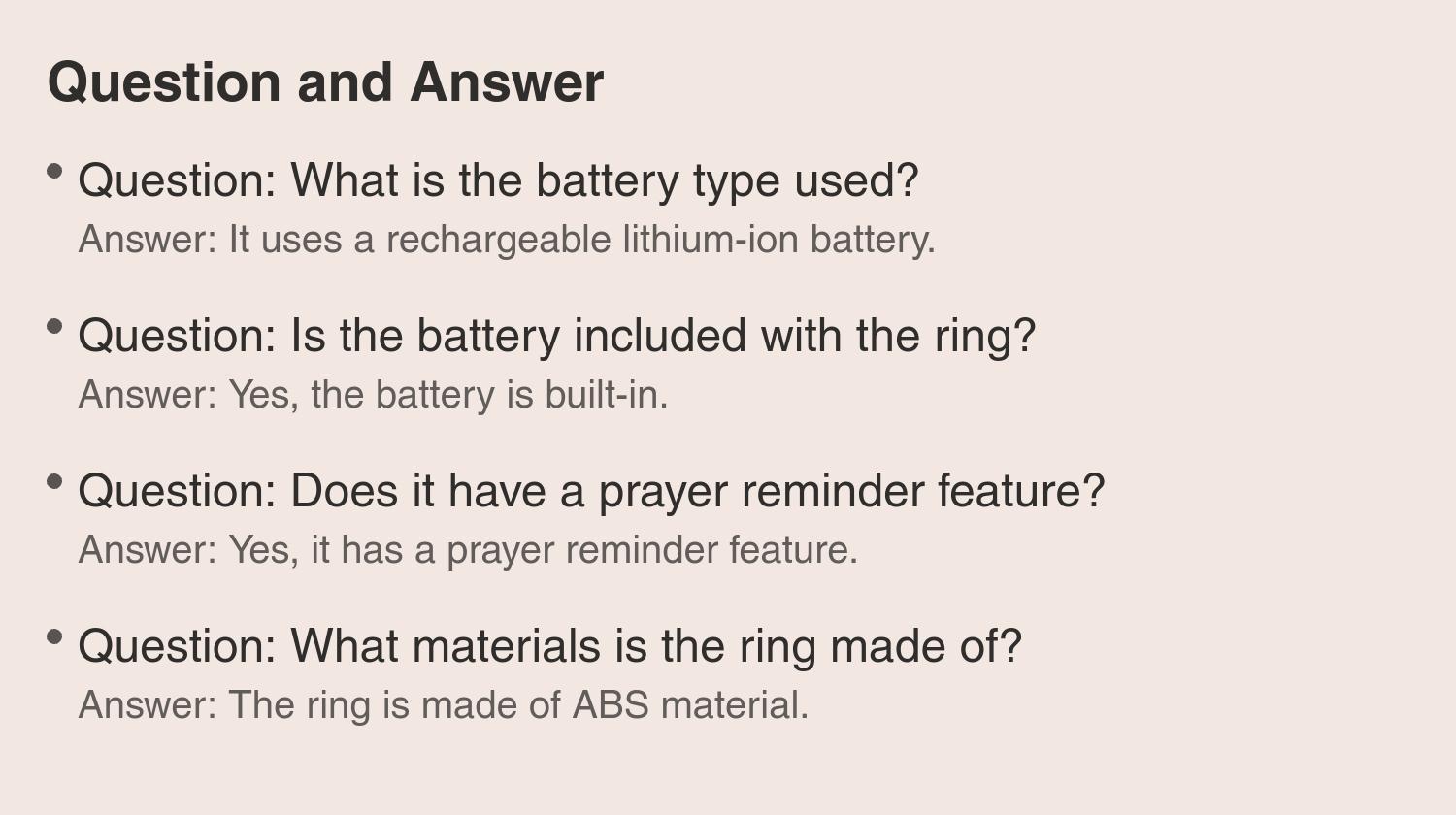 Smart Tasbih Prayer Beads Counter, 5 Times Azan Reminder, Oled Display, Ip67 Waterproof, Magnetic Charging, Size Options 18-20mm/20-22mm