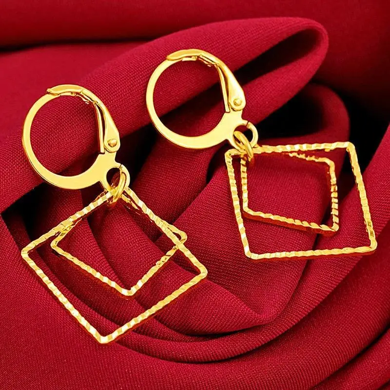 Light & Comfortable Smooth Carved Earrings For Women 24K Gold AU999 | Lightweight, pressure-free all day wear