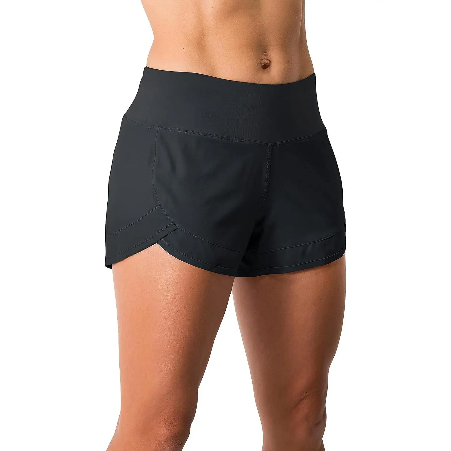 Women's 3" Lightweight Running WOD Volleyball Shorts with Mesh Liner and Zip Pocket Workout AthleticGift