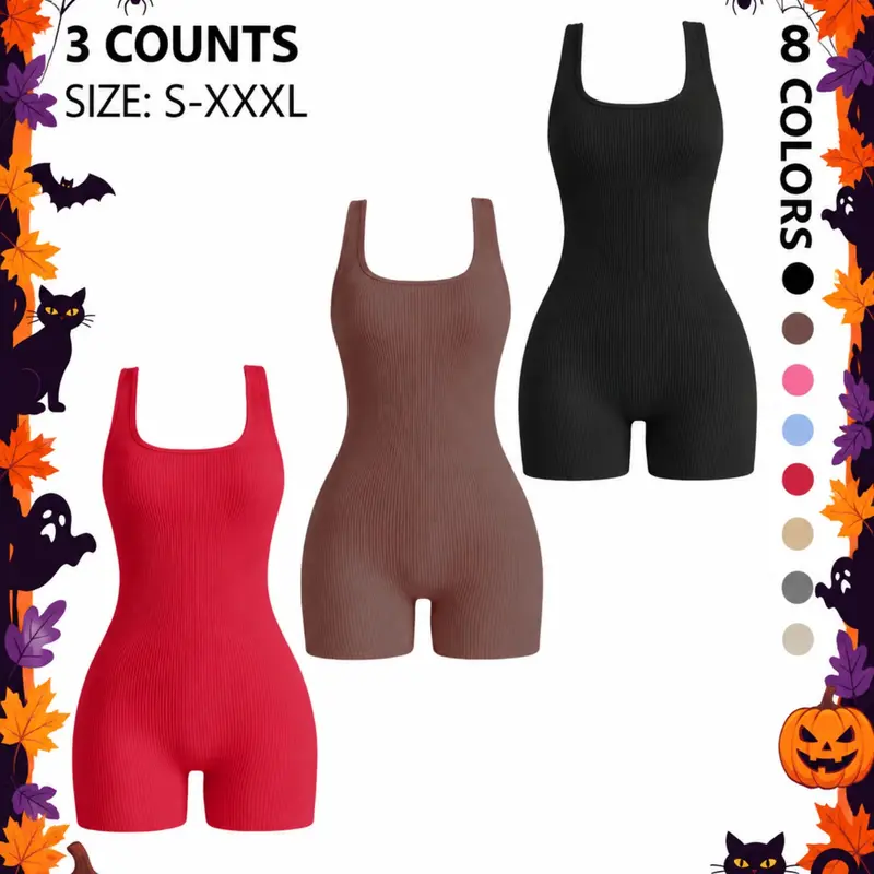 Women's Seamless Ribbed Thigh High Waist Slimming Body Shaper Shapewear, Comfortable & Stylish Design for Daily Wear, Perfect Fit for Women, Shaper Bodysuits