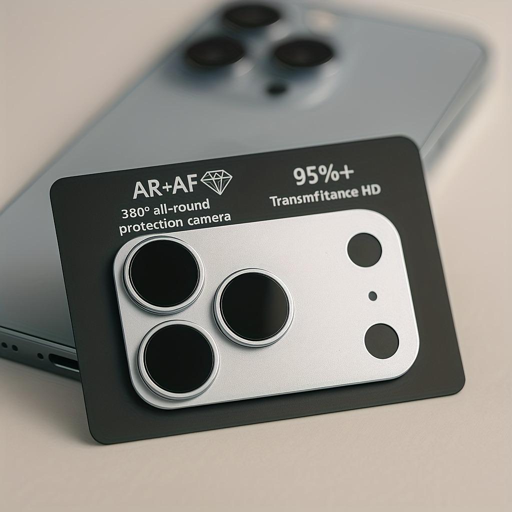 1pcs Phone Lens Protection Film, PP Material Full Wrap, 9h HD Tempered Glass, 3 Colors Available, Fits iPhone 17 Pro Max