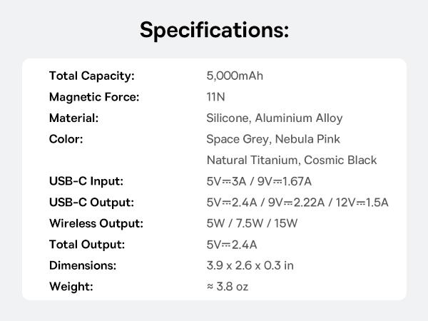 Baseus PicoGo AM41 Ultra-Slim Magnetic Power Bank 5000mAh 20W For iPhone 12/13/14/15/16/17 TikTokShopBlackFriday