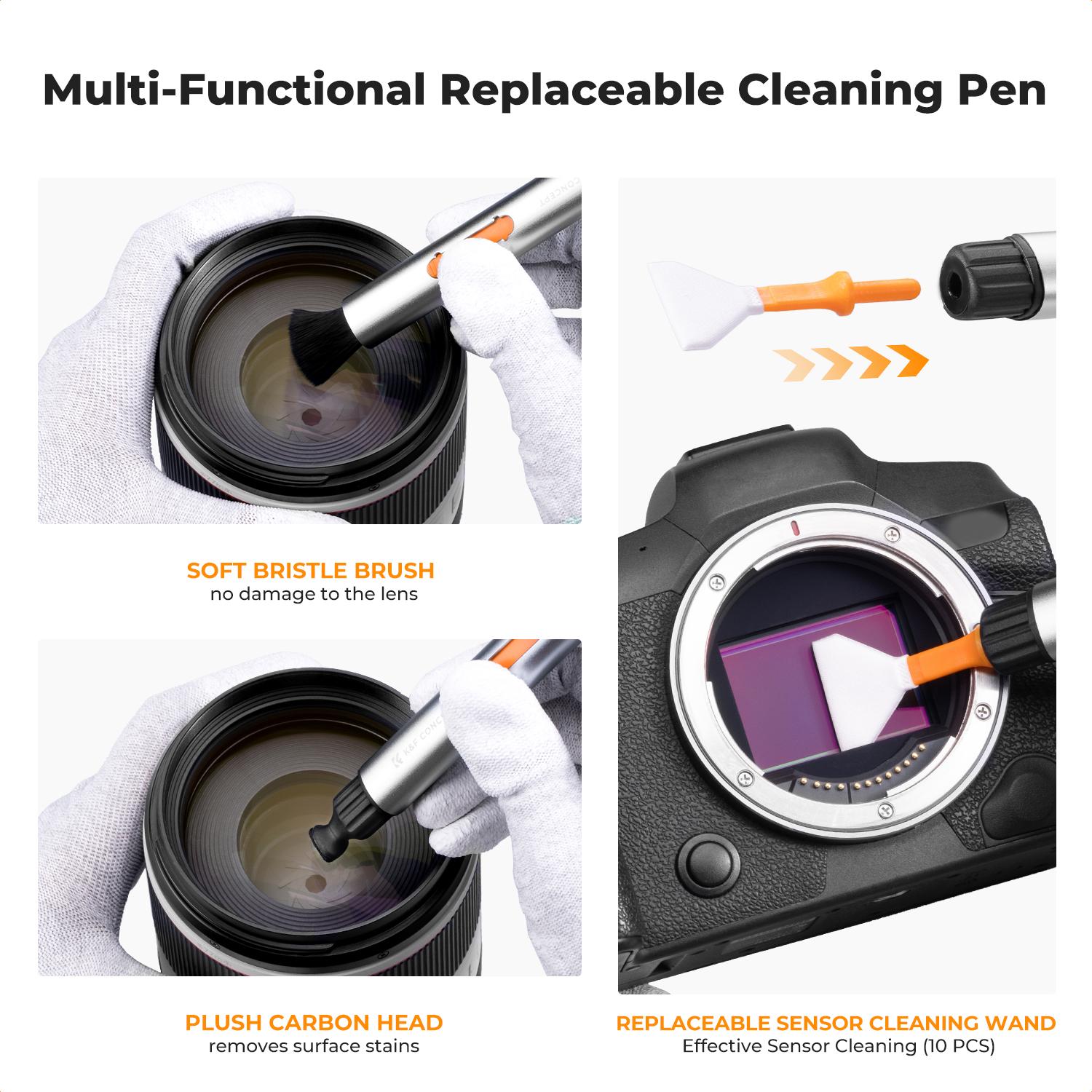 【K&F CONCEPT】Multi-Purpose Camera Lens Cleaning Kit，Smartphone Cleaning Kit.