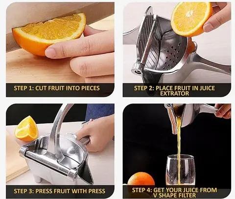 Hand Juicer Squeezer - Portable Multifunctional Manual Fruit Juicer Quiet Operation Easy Cleaning Detachable Head Press Sturdy Food Grade Juicermachine Kitchen Gadget Utensils