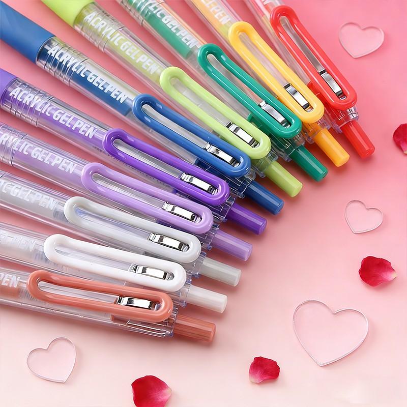 Languo 90 Colors Retractable Gel Pens, Large Capacity Acrylic Marker Set, Ideal for Holiday Themed Painting & Festival Art Creation