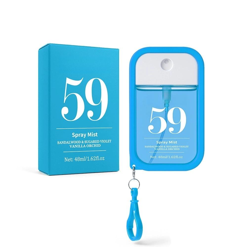 Portable Digital Fragrance Spray 48 ml, Pocket Perfume with Hook in 5 Scents, Long-Lasting Fine Atomization, Portable Daily Fragrance, Floral Spray Perfume, Portable Size, Fine Mist Spray, Variety of Scents