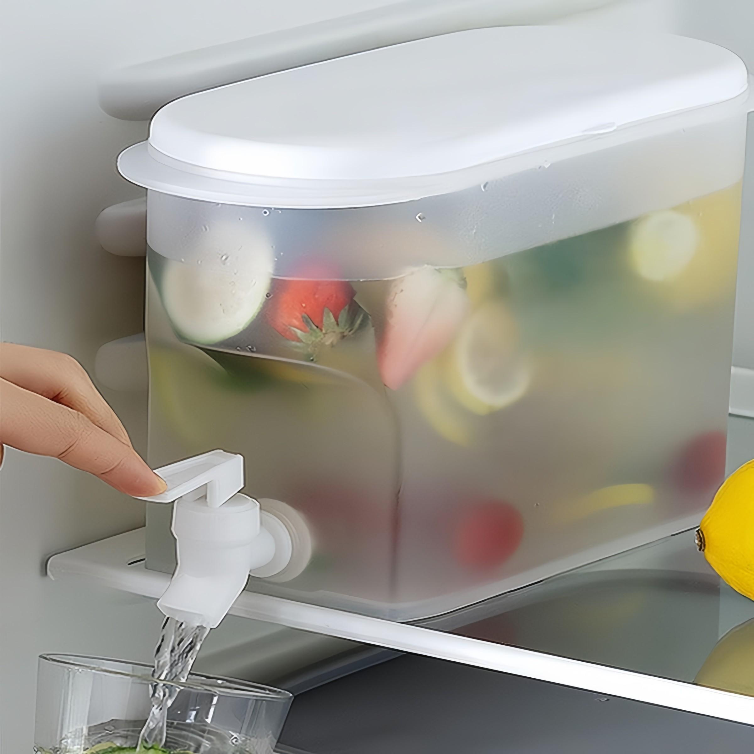 3.5L Fridge Water Dispenser with Faucet, BPA Free Food Grade Cold Water Bucket | Leak-proof Iced Tea Pitcher for Fruit Drinks, Lemonade, Iced Coffee & Sangria | Ideal for Summer Hydration, Parties, Camping, Picnics, BBQ & Daily Home Use