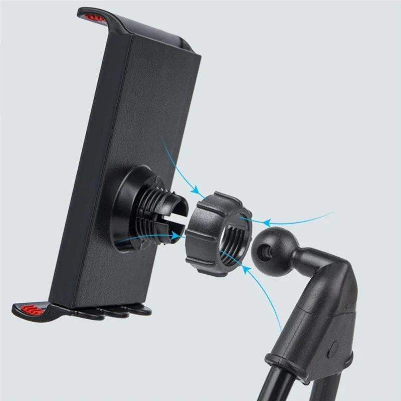 Adjustable height phone holder, neck mount, lazy phone holder accessory, 360-degree adjustable phone holder