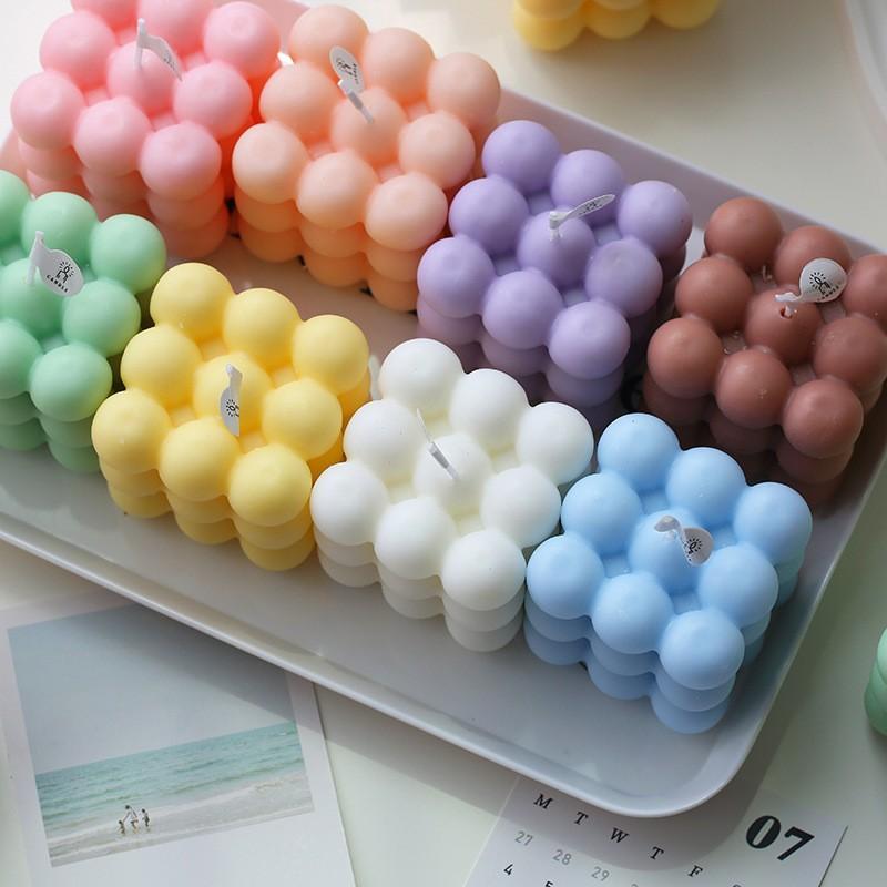 Aromatherapy Candle, Cube Shape, Romantic Decoration, Desktop Ornament, Handmade Atmosphere, Scented Candle, Gift for Expressing Love