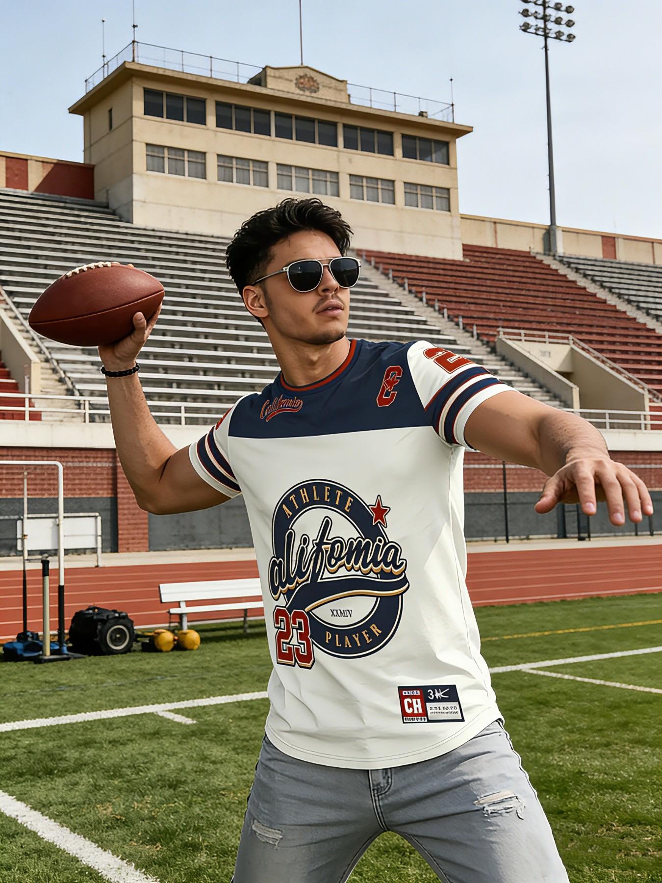 American Vintage Jersey Short Sleeve, California Street Style, Court Hero, Summer Cool Look, Long H-Type Fit