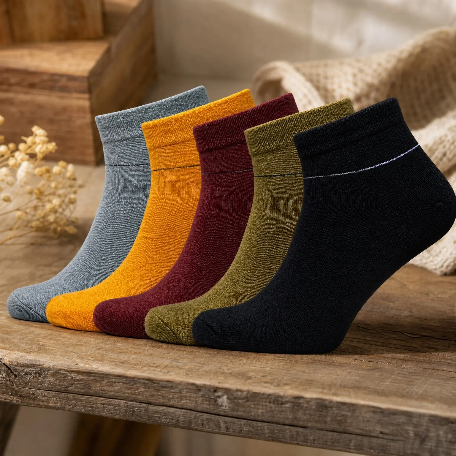 Bamboo Rayon Men's Socks - Premium Quality, Very Soft Thin Breathable - 5 Pair Luxury Gift Box - Moisture WickingGift