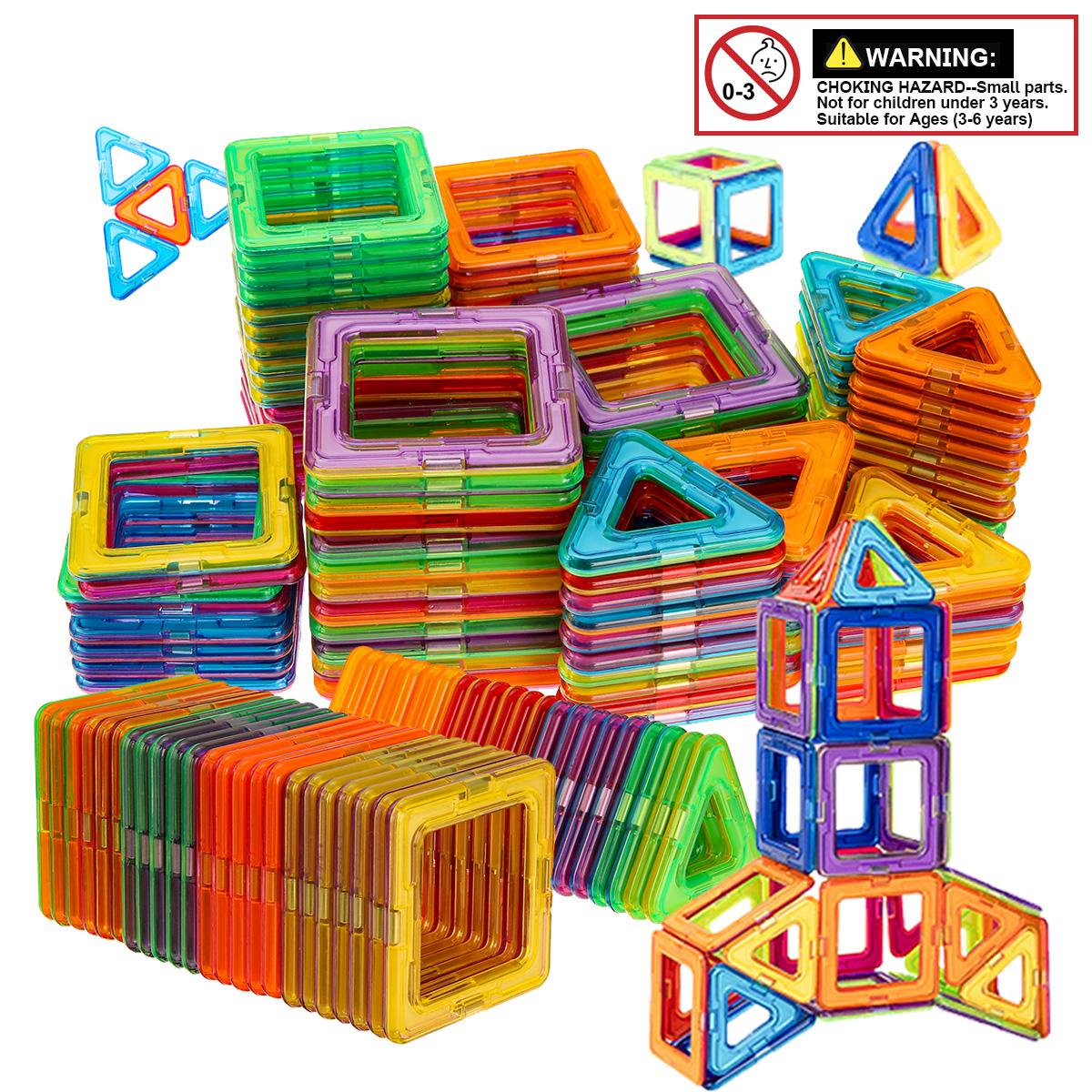 Colorful Magnetic Building Block Toy Set, Magnetic Blocks, 1 Box Geometric Math Learning Tiles, Magnetic Tiles Stacking, Educational Party Favor Gift for Kids