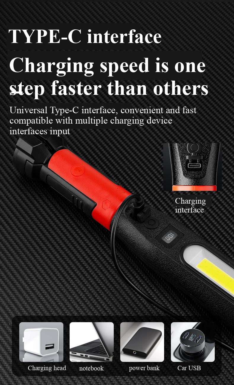 Under Hood Work Light Bar, LED Magnetic Light Bar with Hooks, Cordless Rechargeable Hood Light, Single Pack, Ideal for Mechanic, Car Repair & Garage Use