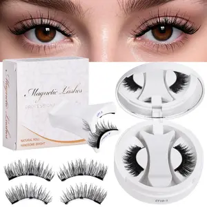 Magnetic Eyelash Applicator Natural-Look Magnetic Eyelashes No Glue Required Reusable Lashes Soft with Applicator Easy to Put on and Take Off Soft Magnet Eyelashes Set Easy to Put on 1 Pair Makeup Cosmetic