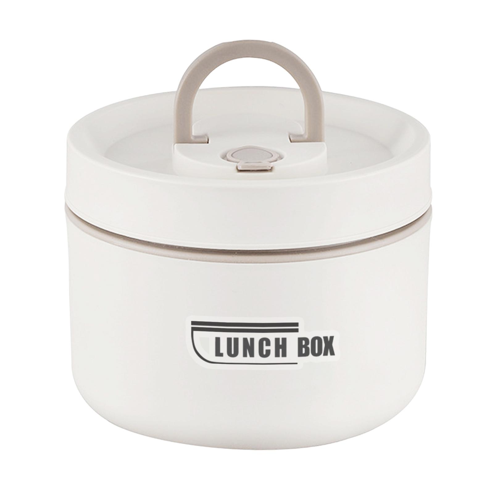 Stainless Steel Thermal Lunch Box Insulated Food Container with Leakproof Lid and Carry Handle for Work School Picnic Bento Keep Food Hot Cold