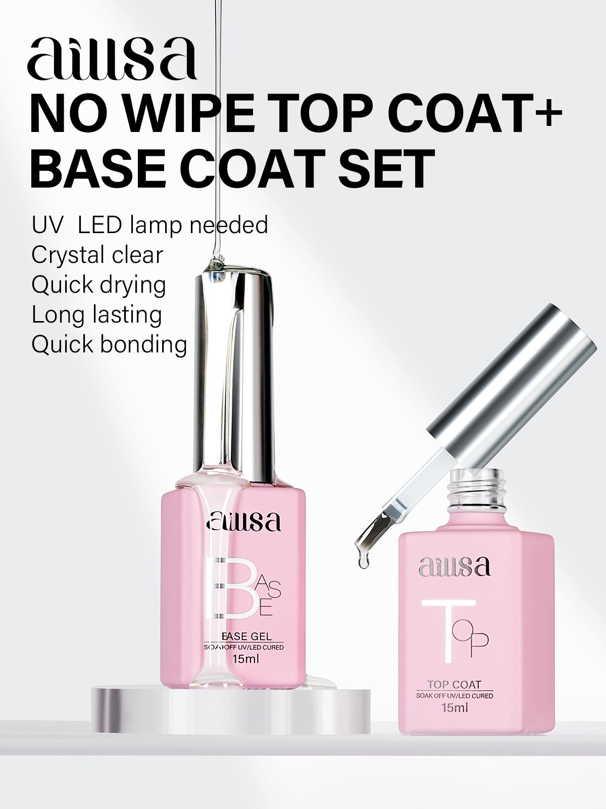 Aillsa Mixed 5 Pre-colored Press-Ons Nail Tips Set with 15g Solid Gel Glue, Mini UV Light, 15ml Base Coat&Top Coat, Spring/Summer Nails Easy to Wear gel x nail Gifts for Women Manicure Kit nail supplies Cutics gel x nail kit