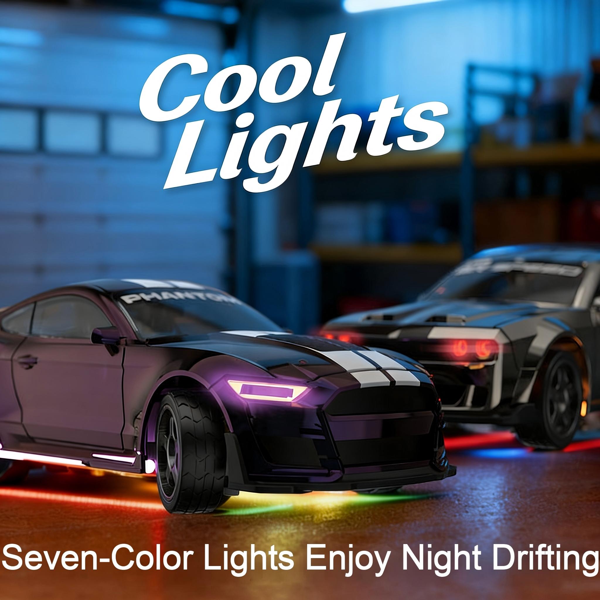 1:43 American Muscle RC Drift Car, Abs Alloy Precision Structure, 7 Color Lights, Type-C Charging, 30-Minute Battery Life, Ages 8+
