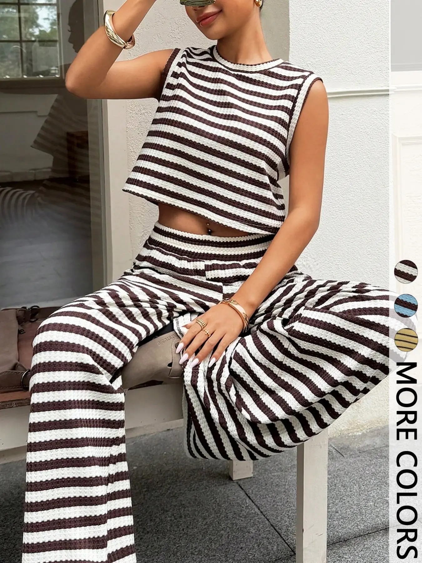 Brown and white