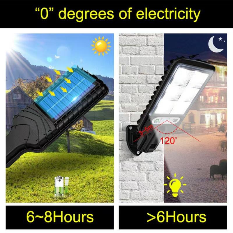 Solar-powered lighting outdoor garden lamp, motion-sensing road lamp, household integrated wall lamp, rechargeable lamp, street lamp