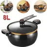 Large Capacity Stockpot with Twist Lock Handle for Quick Cooking, Non-Stick 8.45QT Multi-Purpose Cooking Pot, Multifunctional Soup Pot ,home essentials