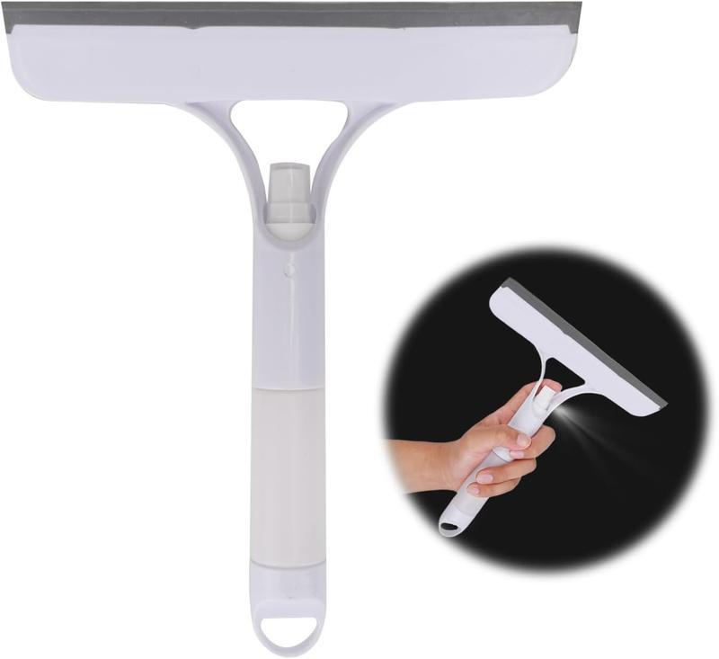 3 in 1 Window Cleaning Scraper, Squeegee andScrubber with Spray, Multifunctional HouseholdCleaning Tool, Car WindshieldCleaner,Lightweight Silicone Microfiber Wipe Glass White glass  squeegee 3  in  1  tool Yellow 3  in  1  squeegee 3  in  1  glass
