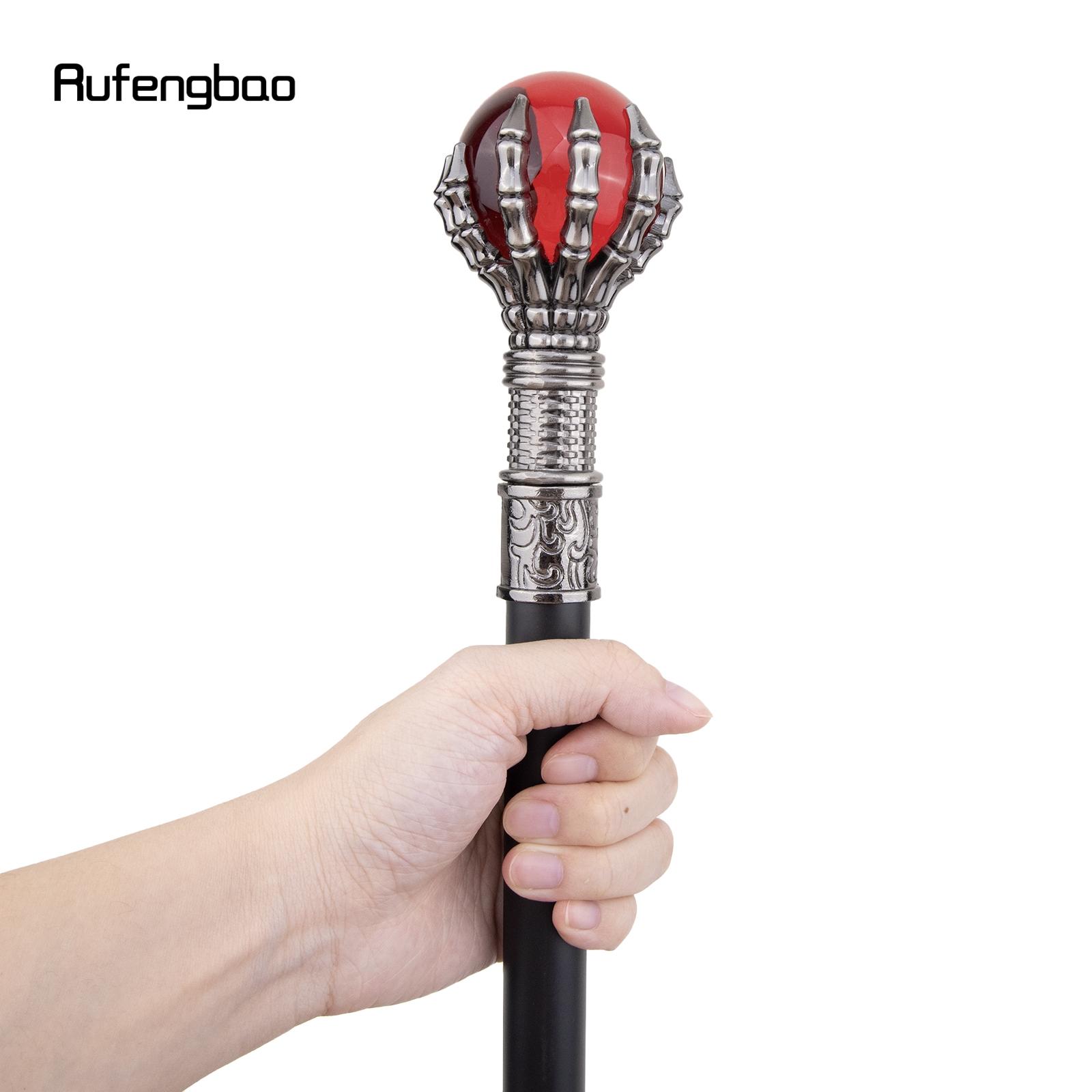 Red Glass Ball Steampunk Walking Cane Fashion Decorative Walking Stick Gentleman Luxury Crosier Knob Walking Stick 93cm