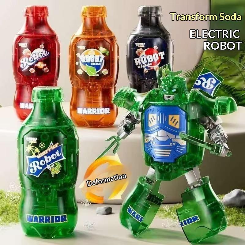 Clearance! 2026 Trendy Kids Toy Transforming Soda Warrior Can Cola Drink Bottle Robot Boy Educational Toy