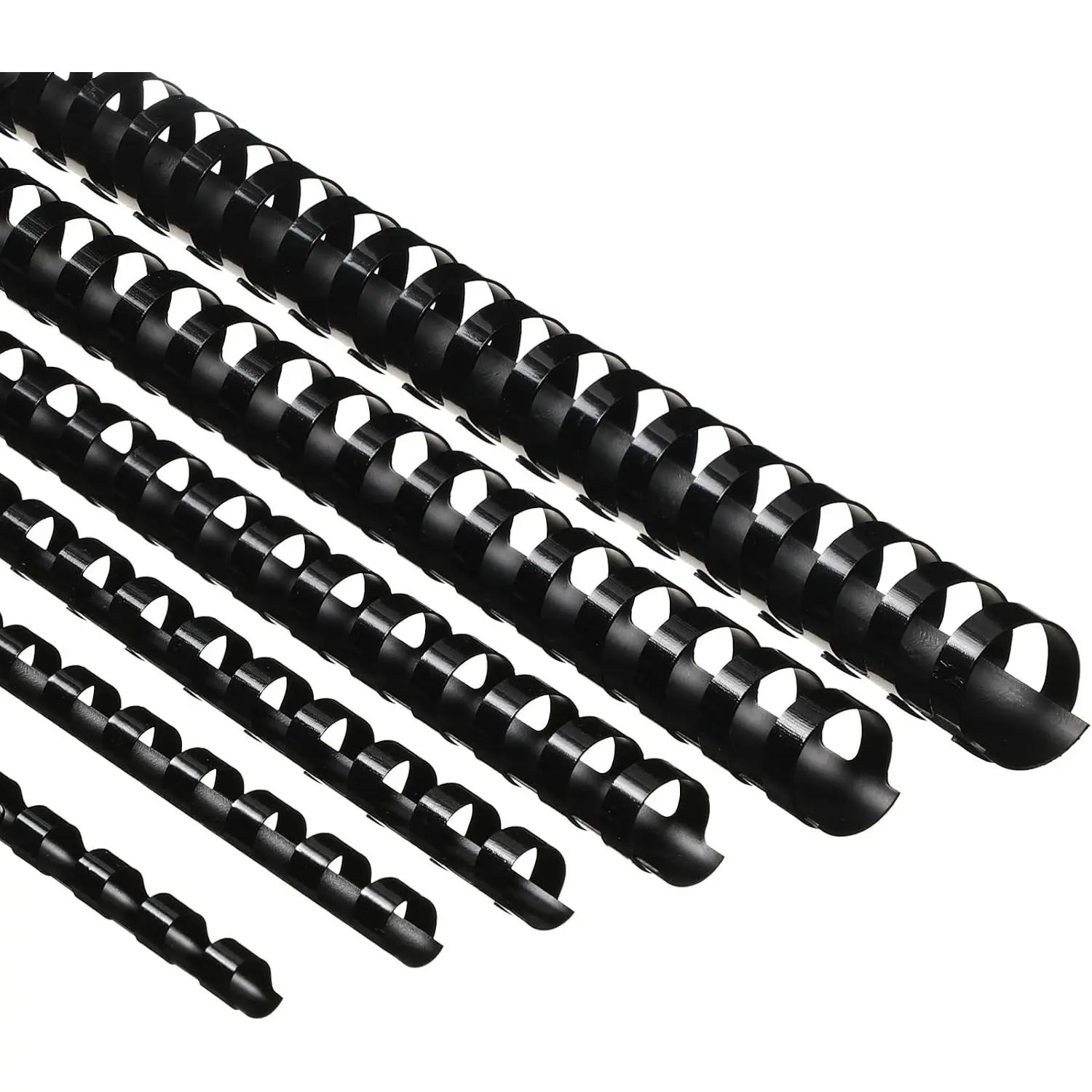 150 Pack 19 Ring Plastic Binding Combs Binder Comb Ring Binding Spines Letter Size Spiral Coils for Notebook Calendar, Black, Multiple Sizes Available: 1/4 5/16 3/8 1/2 5/8 3/4 in