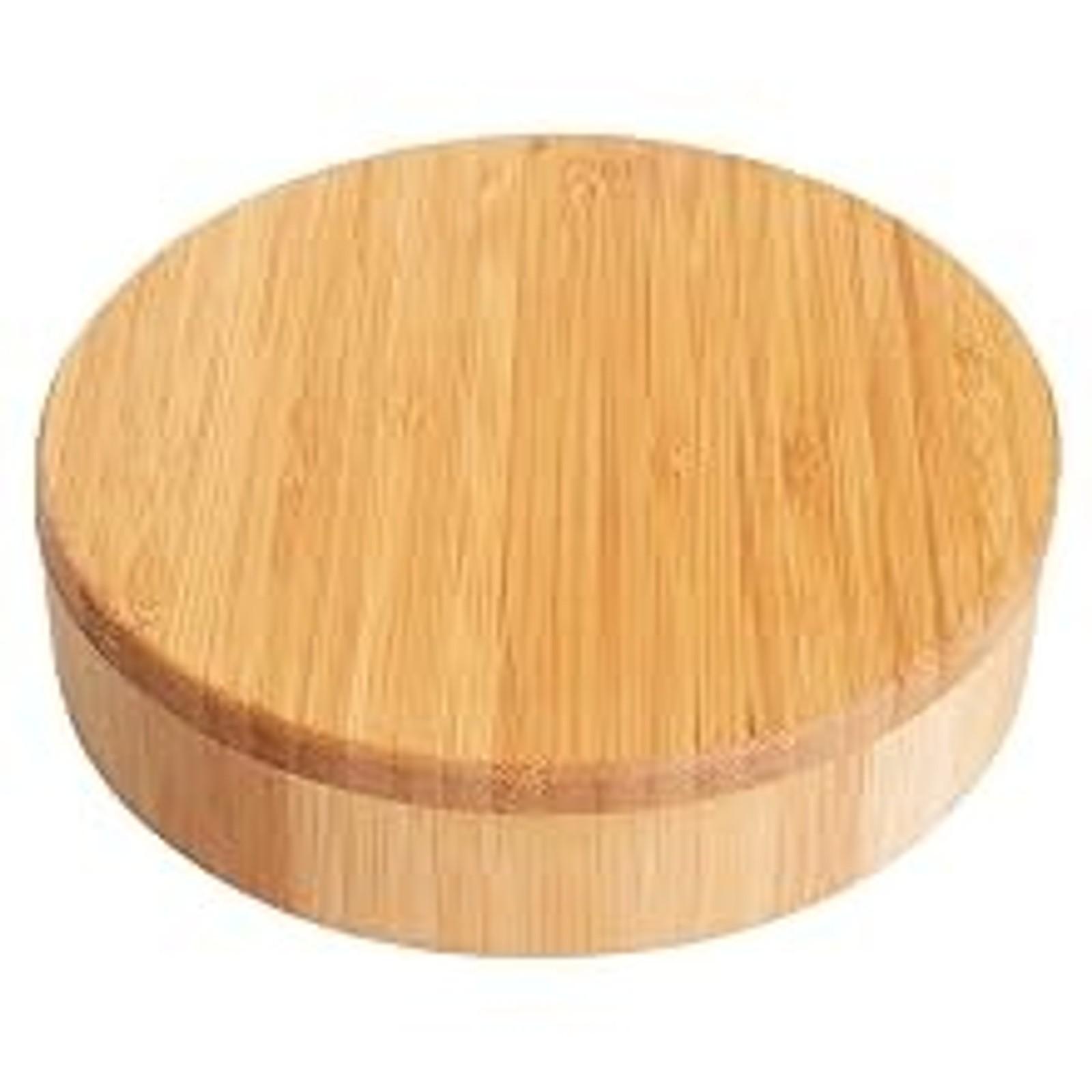 Margarita Salt Rimmer - Eco Bamboo Cocktail Bar Tool with Swivel Lid, Magnetic Closure, Salt Storage for Margaritas, Round Shape