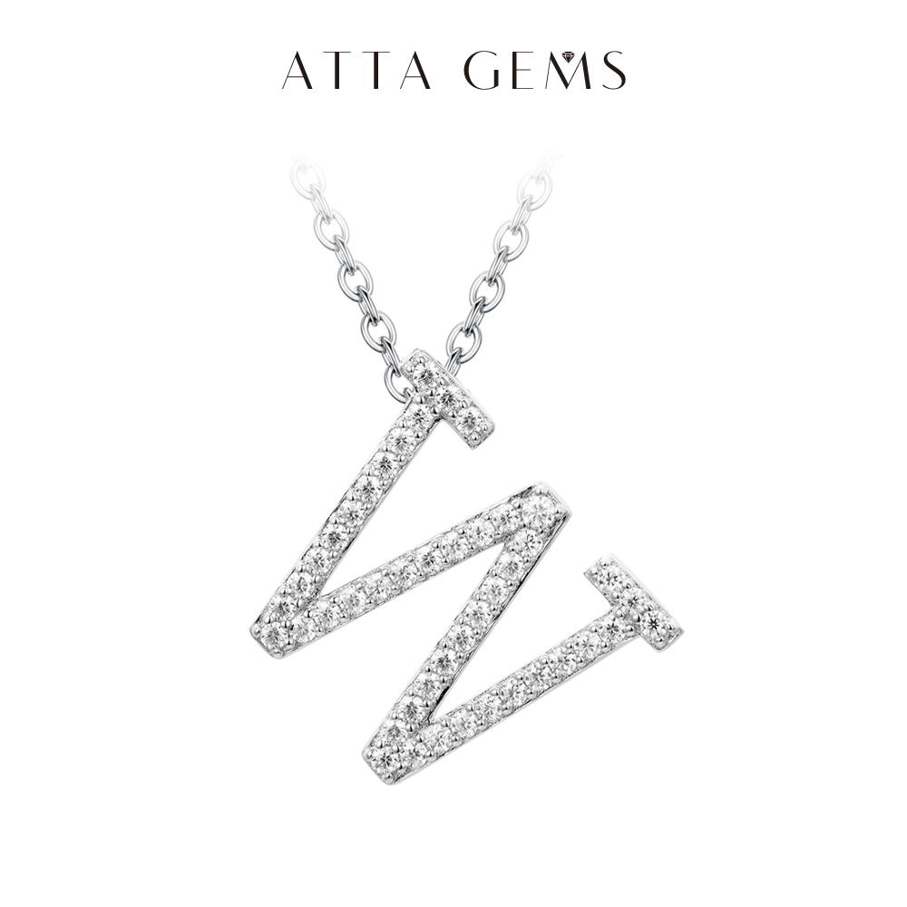 A~Z 26 Letters Necklace Synthetic Moissanite Pendant DIY Design Have Pendant and Chain Free N010 SpringStatements