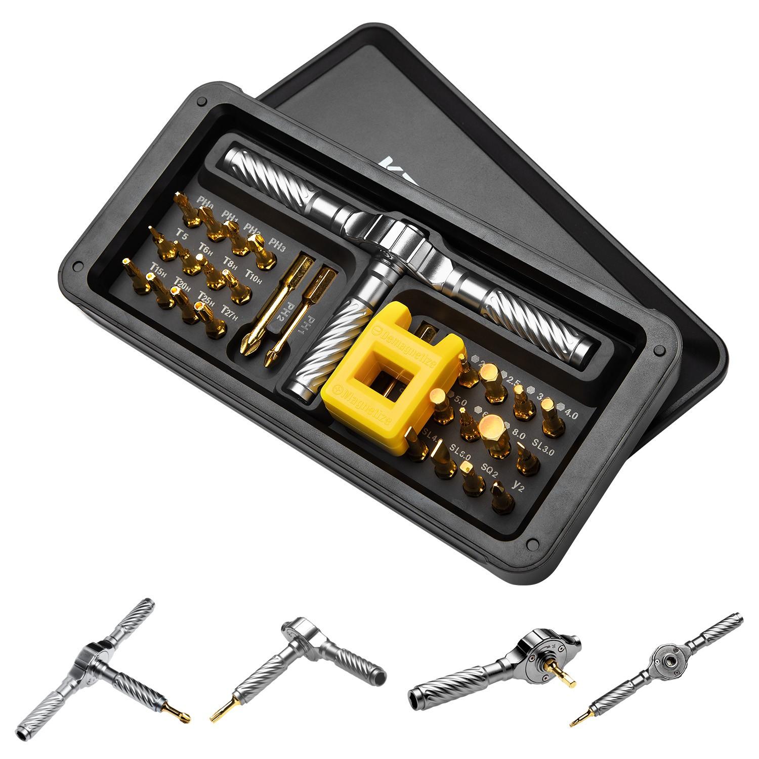 High Torque Reversible Handle, 30-In-1 Multi-Function Ratchet Screwdriver Set, Home Repair Tool, Energy Efficient, Durable Design