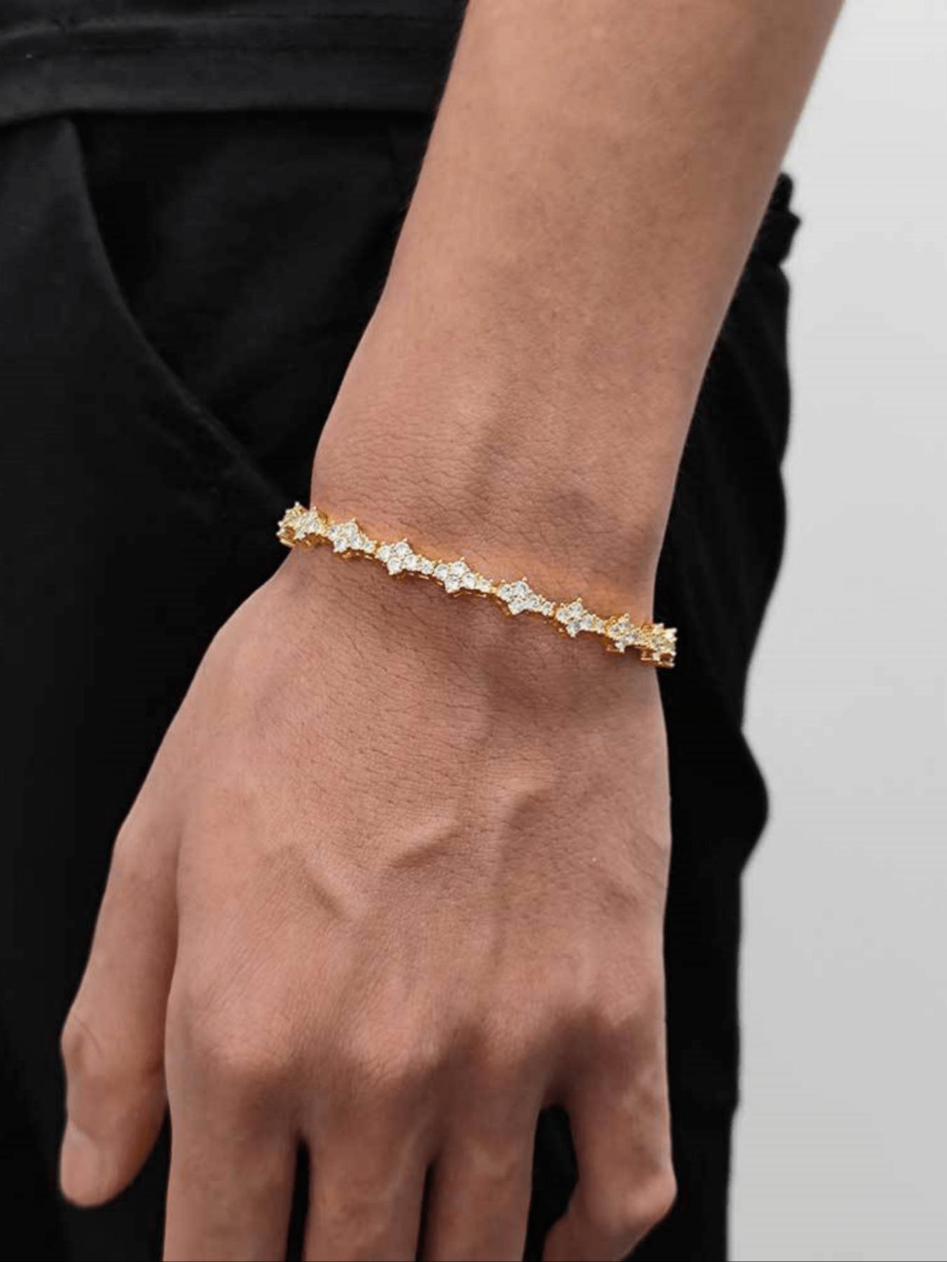 Hip-hop Style Tennis Bracelet, Elegant Fashionable Accessories for Men and Women, Classic Sparkling Cubic Zirconia Commemorative Gift for Birthdays, Anniversaries, Exquisite Trendy Bracelet, Jewelry Bracelet, Bling Stylish Accessory