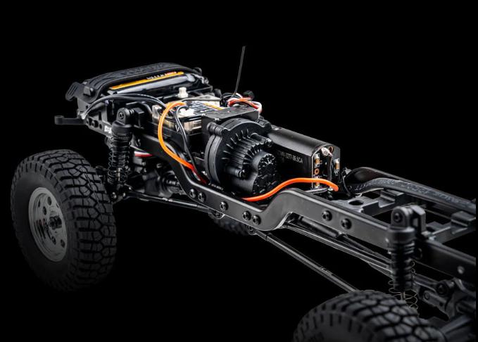 FMS 1/18 RC Crawler FCX18 Chevy K10 RC Truck RTR RC Car Model Car 8km/h 4WD 900mAh Hobby RC Cars Remote Control Car with LED Lights Vehicle 4-Ch 2.4GHz Transmitter