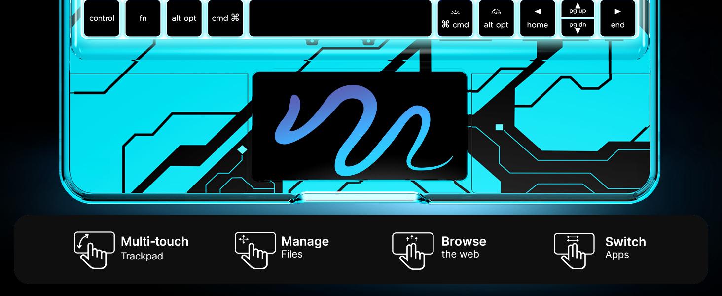 Y2K Dreamy Blue 360° Rotatable Keyboard iPadCase for 2025 iPad 11th Gen 10.9-inch & iPad 11th Gen 11-inch (A16, 2025), Transparent Back Cover, Responsive Touchpad, Built-in Stylus Holder, 7-Color Backlit Keyboard