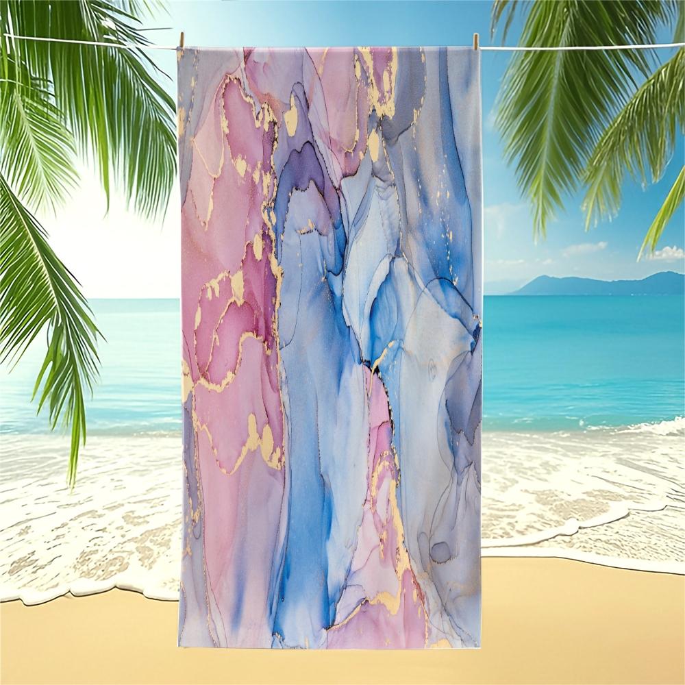 Marble Ink Print Beach Towel, Multiple Styles, Quick Dry Soft Skin-Friendly Absorbent Sand Free, Suitable for All People, Pool Camping Beach Towel, Ideal Gift Choice
