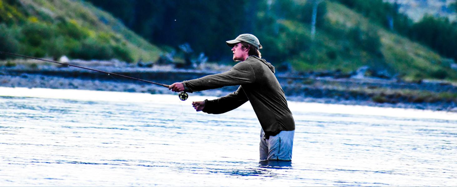 HOPLYNN  Men's Athletic Hoodies Long Sleeve Fishing Shirts for Men Shirts Lightweight Rash Guards gym outfits  workout tops  gym shirts