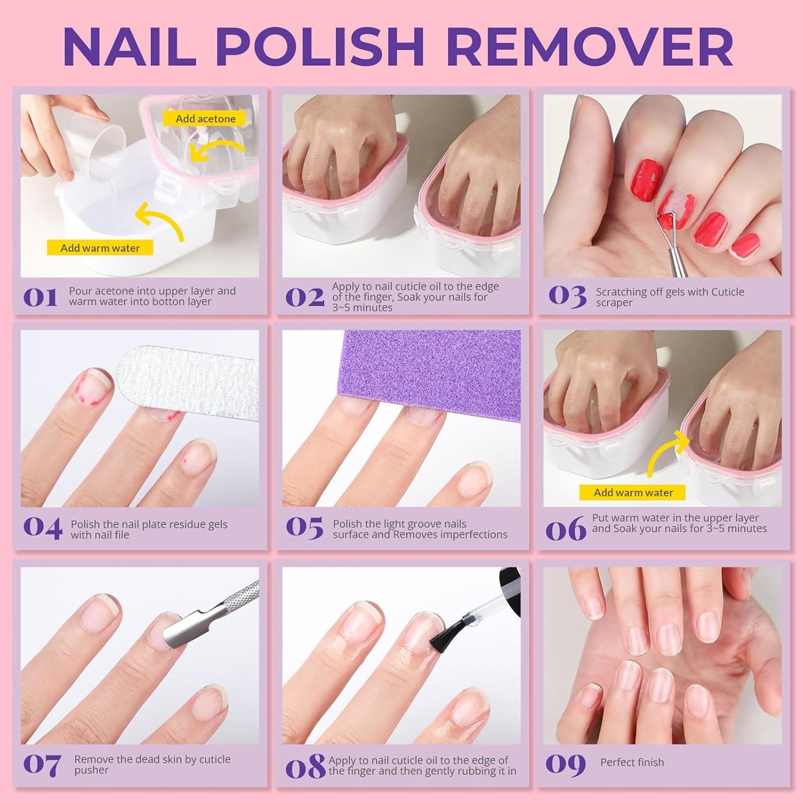 3-Piece Silicone Plastic Hand Bowl Exfoliation Set, 2-Layer Nail Art Soak Bowls, Essential Manicure Dead Skin Pusher Tool Kit