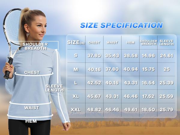 GEMYSE Women's Quarter Zip shirts UPF 50+ Sun Protection Long Sleeve Quick Dry Pullover Workout Hiking Athletic Tops shirts