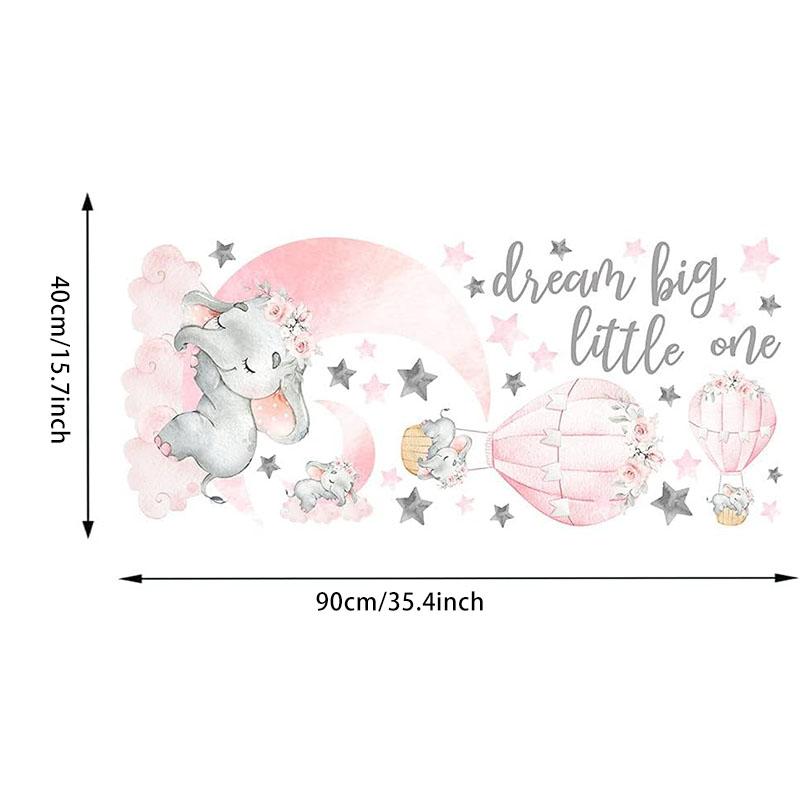 Teddy Bear Cartoon Wall Sticker, Vinyl Wall Art Decals for Baby Kids Room, Peel and Stick Nursery Decor, Living Room Home Decoration