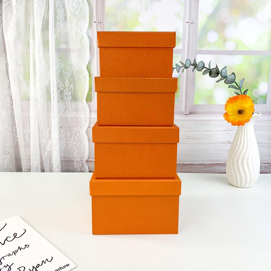 4pcs Square Special Paper Gift Box Set, Nested Packaging Boxes, Home Decor Storage, Valentine's Day, Birthday, Mother's Day, Graduation Gifts