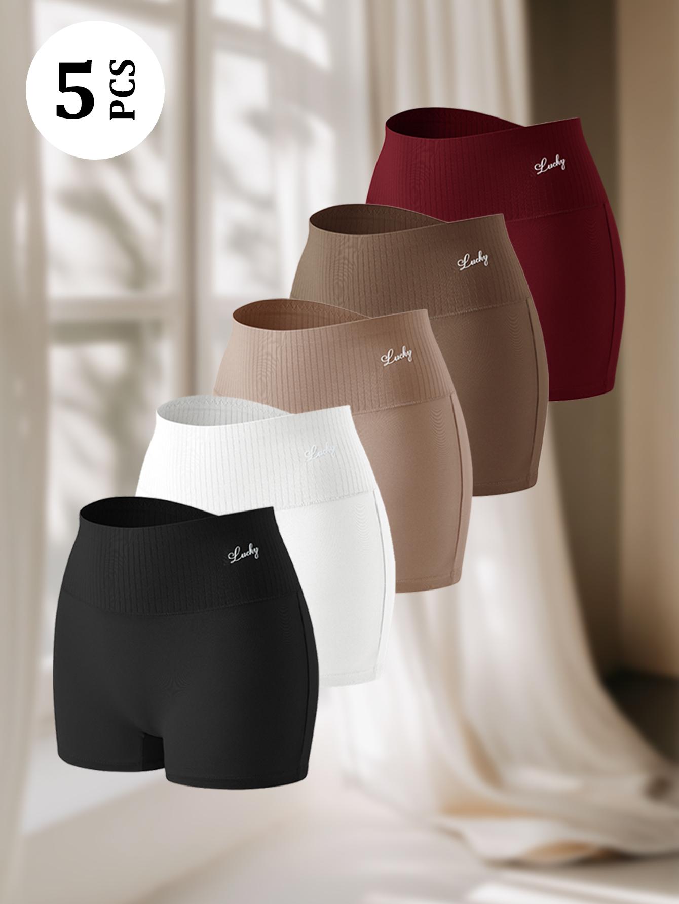 QUASTI 4/5 Pack Ribbed Waist Spliced Safety Shorts, High Waist Anti-Chafing Slip Shorts Under Dresses Women Daily Layering Shorts S-4XL Fit Minimalist QUASTI 4/5 Pack Ribbed Waist Spliced Safety Shorts, High Waist Anti-Chafing Slip Shorts Under Dresses Women Daily Layering Shorts S-4XL Fit Minimalist