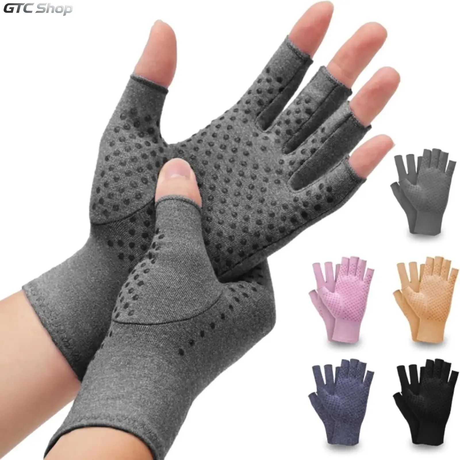 Breathable Finger Compression Gloves, Non-Slip Hand Support Sleeves for Joint Pain Relief, Comfort Short Hand Gloves, Daily Wear Hand Care Accessories for Men & Women