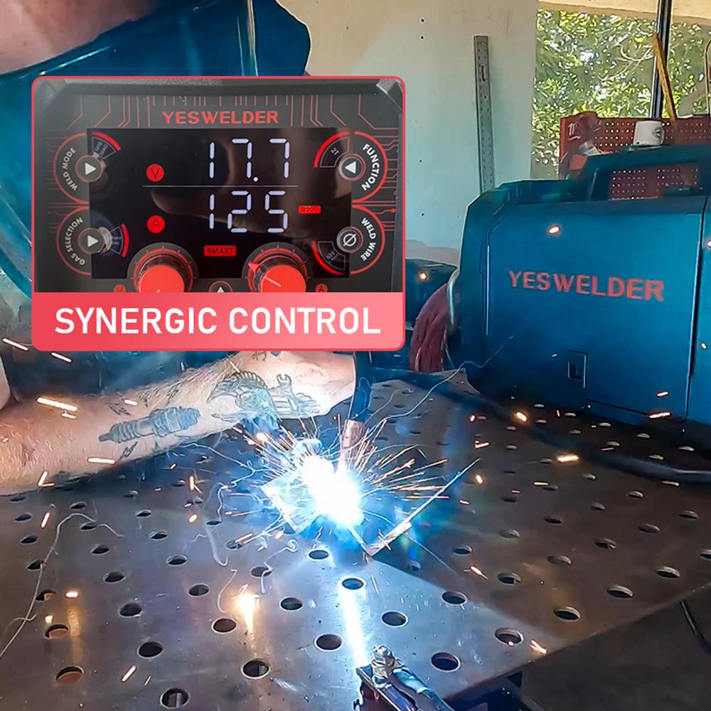 YESWELDER YWM-160 Gas Gasless MIG Welder 160Amp | 110/220V Dual Volts, Smart MIG Function, Digital Display | Gas/Flux Core/Lift TIG/Stick 4-in-1 Welding Machine YESWELDER YWM-160 Gas Gasless MIG Welder 160Amp | 110/220V Dual Volts, Smart MIG Function, Digital Display | Gas/Flux Core/Lift TIG/Stick 4-in-1 Welding Machine