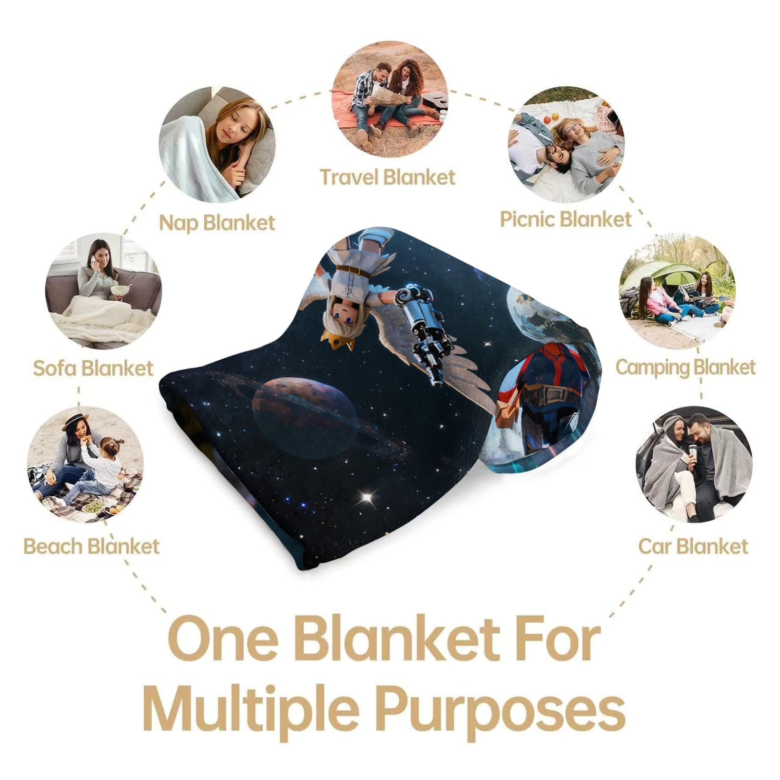 Roblox Printed Pattern Blanket, Suitable For All Seasons, Suitable For Beds, Sofas, Cars, Room Decorations, And Gifts, Suitable As a Gift For Children And Teenagers, a Single-Sided Printed Blanket