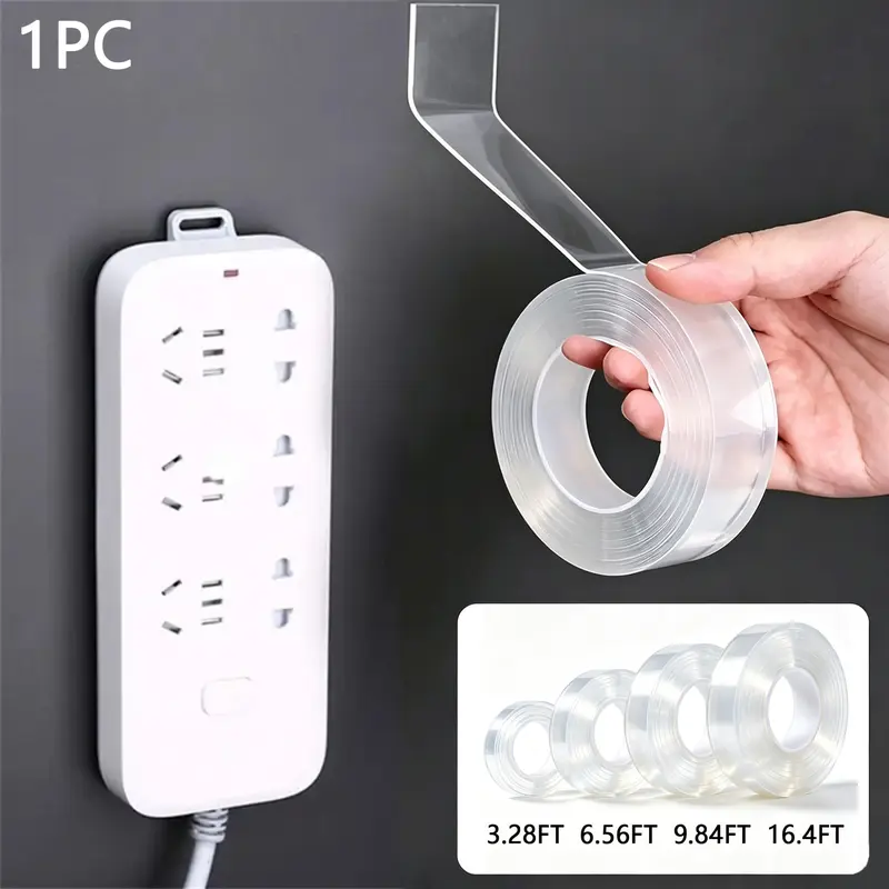 Transparent Heavy Duty Double Sided Tape, 1/2/3/5m Multifunctional Self-adhesive Tape, Washable Adhesive Tape for Office, Car, Living Room, Bathroom, School, Office Stationery & Supplies, Adhesive Tape Roll