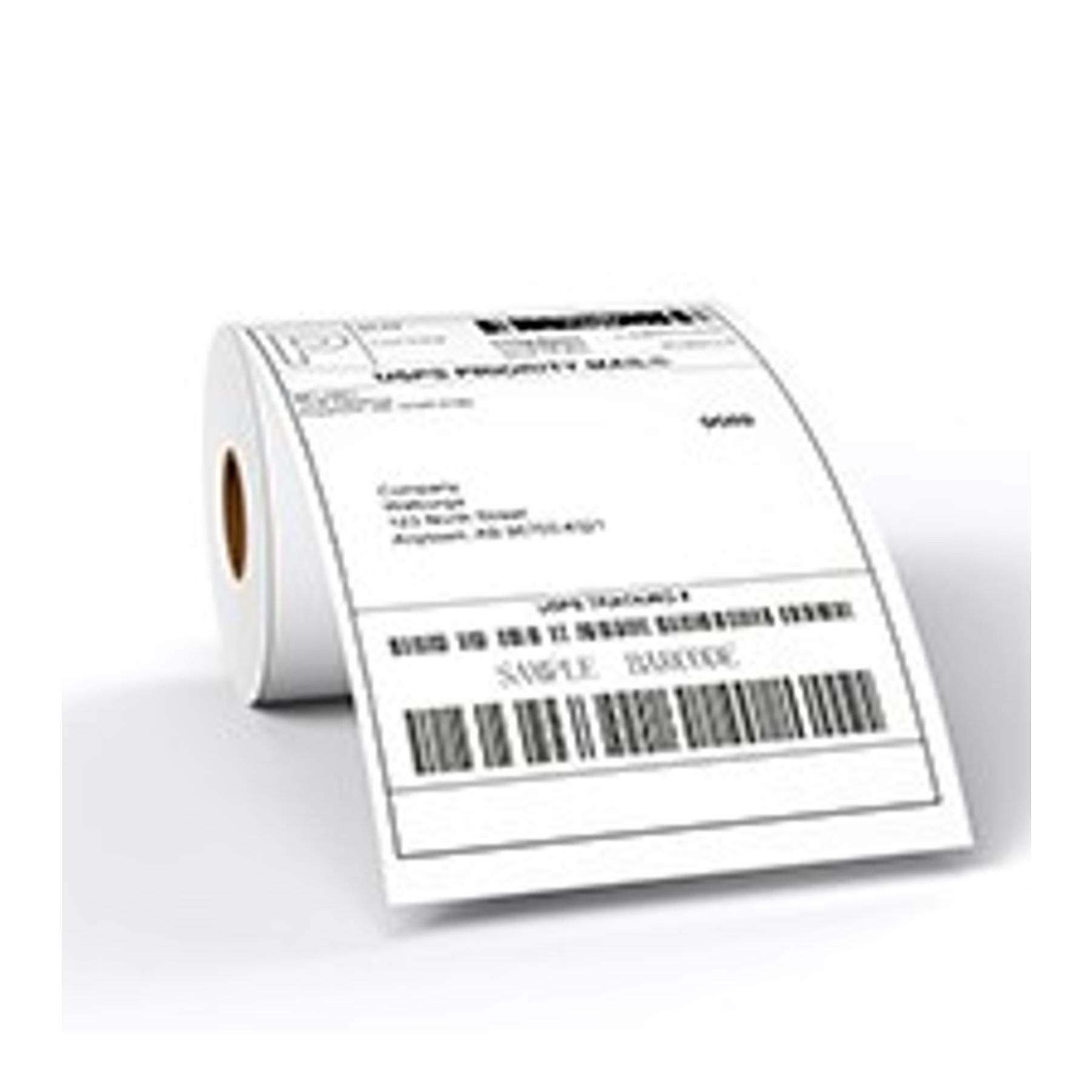 4x6 Direct Thermal Labels (1000 Labels) 4" x 6" Perforated Shipping Labels Compatible with Zebra Printers Fanfold Thermal Label Stickers for Shipping Packages - 1 Stacks White Labels