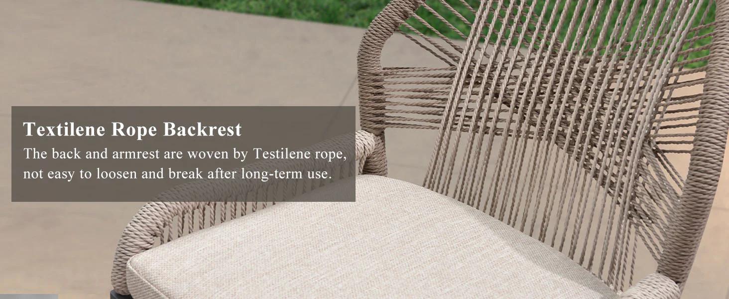 PURPLE LEAF Rattan Bar Stools Set of 2, Modern Counter Stools & Bar Stools with Cushions, Outdoor Bar Stools