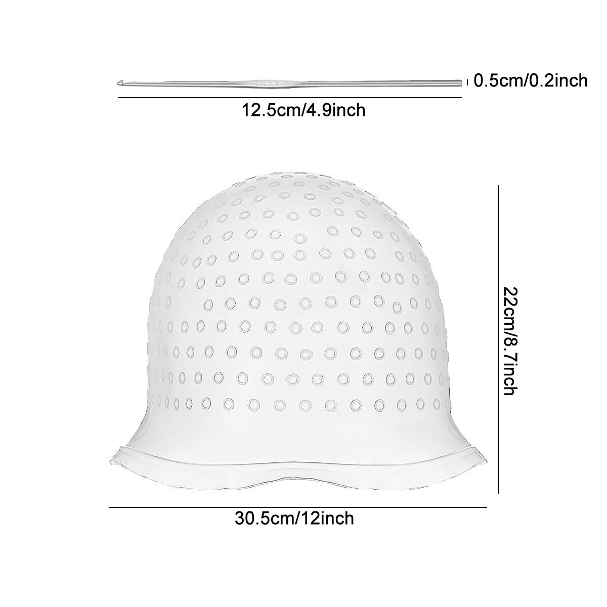 1 Pcs Hair Coloring Highlighting Cap Reusable Silicone Highlight Cap Pull Through Caps for Hair Coloring Frosting Cap with Hook Hair Dye Cap with Holes Hair Salon Tools Hairdressing Highlighting Kit, 1 Pickle Hat + 1 Hook