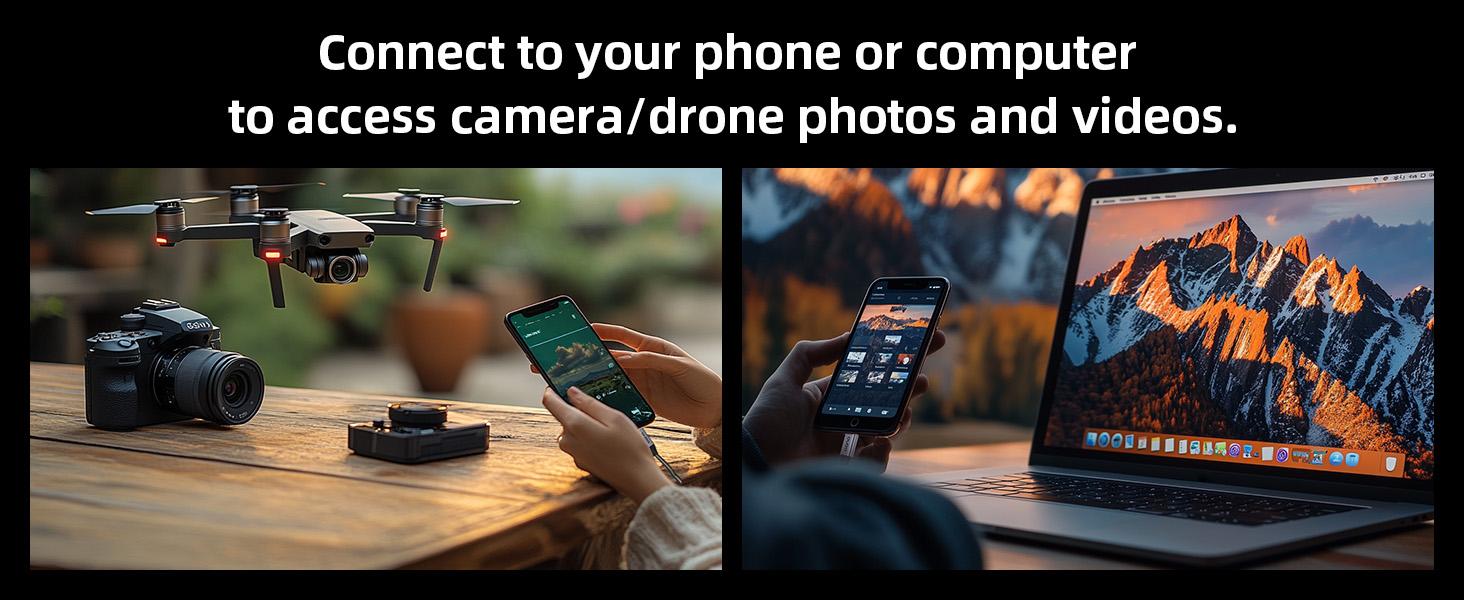 llano 2-in-1 High-Speed SD/Micro SD Card Reader Adapter(UHS-II Supported),Holder Case, Built-in Slot Storage, Compatible with iPhone, Android, PC, MacBook, Laptop, Dual Slot, USB Type-C 3.2 Gen1