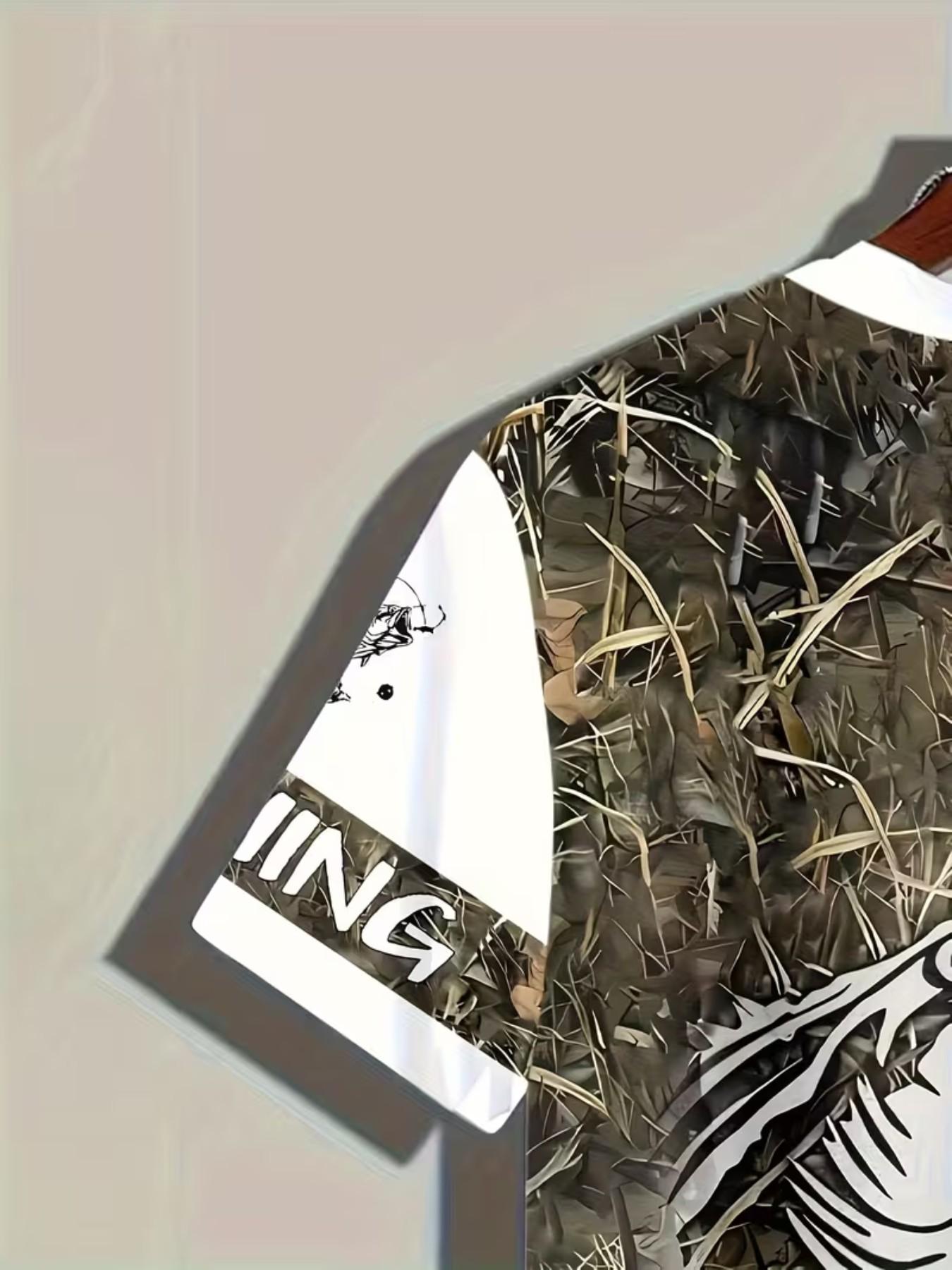 Men's Short Sleeve 3D Printed T-Shirt, Casual Slim-Fit Round Neck Top, All-Over Print, H-Type Silhouette, Suitable for All Seasons